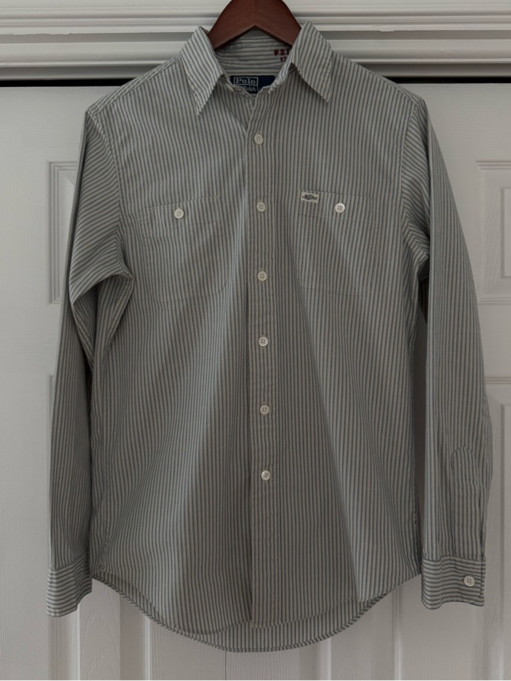 Polo by Ralph Lauren Gray & Cream-White Striped Button-Down Shirt